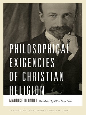cover image of Philosophical Exigencies of Christian Religion